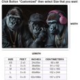 thumbnail image 2 of Monkey Rug & Home Decor-Cool Gorilla Black Area Rugs-Animal Monkey Rug Carpet Durable & Non-Slip Modern Rugs for Living Room Bedroom Man Cave Decorative-E88QJ, 2 of 7