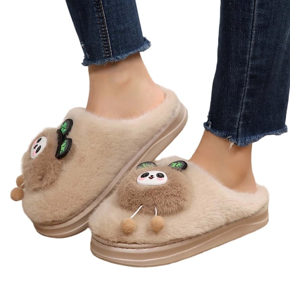 Slippers for Women,Cozy Shoes With Soft Sole for Indoor Comfort And Cold Weather,Womens Slippers,Khaki,6