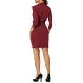 thumbnail image 3 of INSPIRE CHIC Women's Sheath Dress Long Sleeve Wear-to-Work Midi Dress, 3 of 5