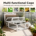 thumbnail image 4 of Weatherproof Wooden Rabbit Cage with Large Wire Mesh Activity Area,Yellow with Black, 4 of 8