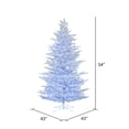 thumbnail image 3 of Vickerman 4.5' x 43" Flocked Cedar Pine Artificial Christmas Tree, Low Voltage LED Pure White Wide Angle 3mm Twinkle Lights, 3 of 3