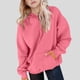 thumbnail image 1 of Sudadera deportiva informal de manga larga de color liso para niños, blusa de poliéster con capucha y mangas largas con insertos en los hombros., 1 of 6