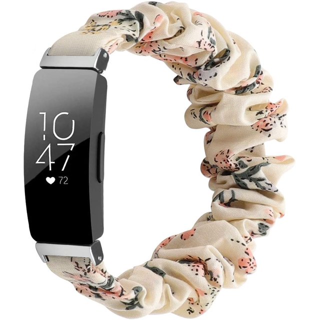 MEFEO - Goma para el pelo compatible con Fitbit Inspire 2 Band/Inspire HR Band/Inspire, tela elástica suave para mujer, tela estampada con gráfico, pulsera de repuesto para Fitbit Inspire (pequeño, colores arcoíris) Ormromra WMZL-989-19