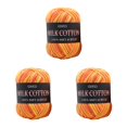thumbnail image 3 of Advancent 50g/bola colorida de 3 capas de hilo hecho a mano DIY bufanda almohada manta tejer ganchillo hilo de algodón de leche Type1 NO1 Advancent CBP049433, 3 of 6