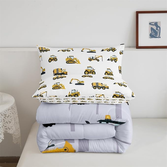 Amazon Construction Twin Bedding Set YST Kids Construction Bedding