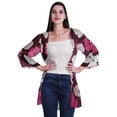 thumbnail image 1 of Moomaya Printed Georgette Beach Clothes For Women Short Shrug Cover Up Cardigan, 1 of 5