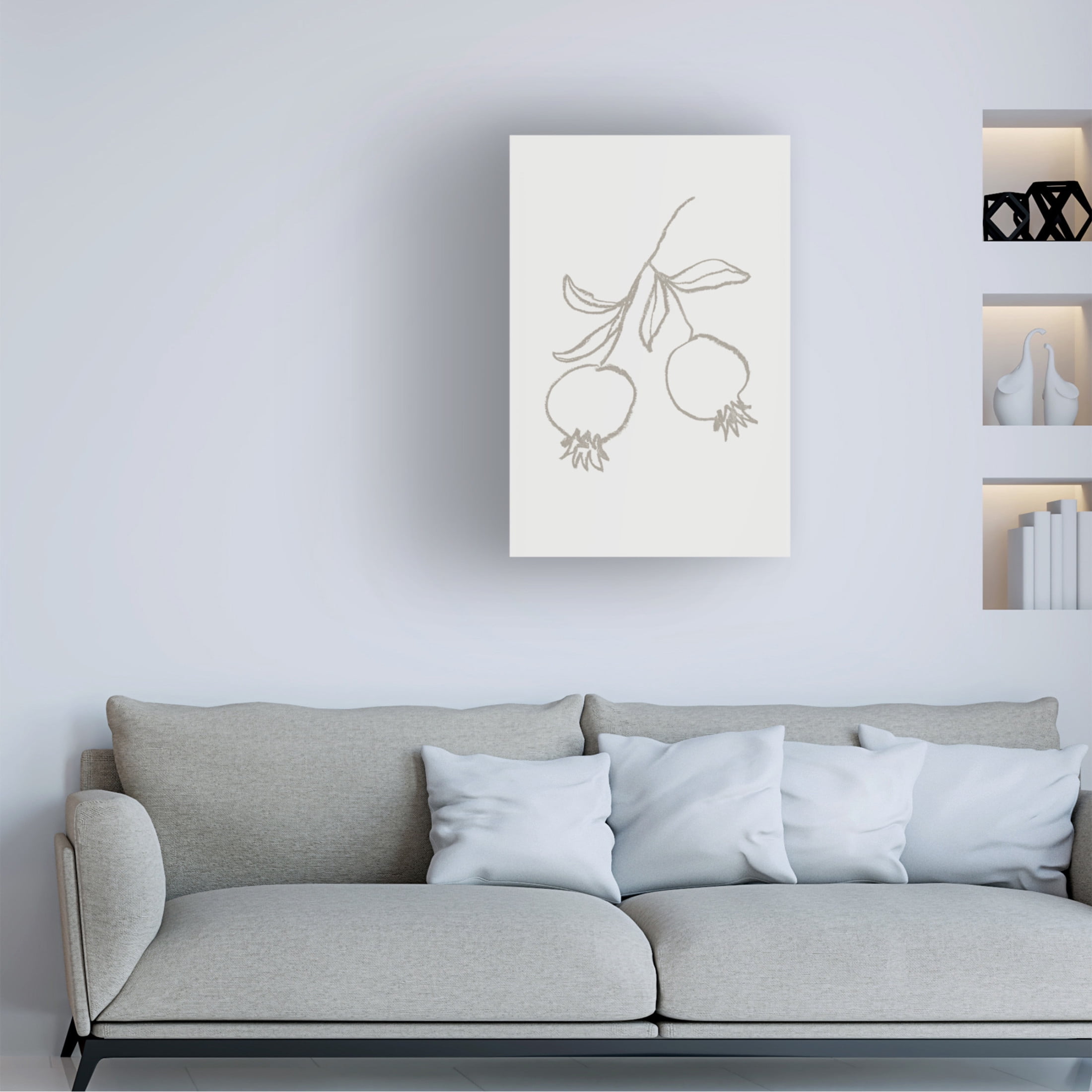 Trademark Fine Art Pictufy Studio Pomegranate Green Canvas Wall Art