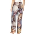thumbnail image 3 of Picia Sea Shells Womens Soft Woven Cotton Elastic Waistband Sleep Pajama Pant Lounge Sleep Pant With Pockets And Drawstring-Medium, 3 of 9