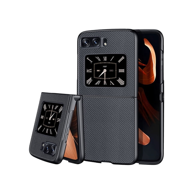 Funda trasera de cuero para teléfono Moto Razr 2022, cubierta protectora completa plegable con tapa a prueba de golpes