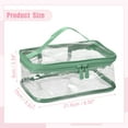 thumbnail image 2 of Unique Bargains 2pcs Clear Makeup Bags Waterproof Cosmetic Bags for Travel Zipper Makeup Pouch for Women Green, 2 of 7
