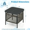 thumbnail image 3 of Gymax Table d'Appoint d'Extérieur en Rotin PE avec Trou pour Parasol de 1,57 Pieds' Table d'Extrémité Carrée pour Patio, 3 of 10