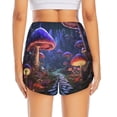 thumbnail image 2 of Lsque Jungle Path Glowing Mushrooms Printed Women's Running Shorts with Liner Pockets,Elastic Quick Dry Workout Athletic Gym Yoga Shorts,Womens High Waist Shorts-Large, 2 of 9
