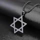 thumbnail image 3 of Trendy Mogan David Star Pendant Israel Jewish High Quality Alloy Chain Star Of David Necklace For Men Jewelry, 3 of 5