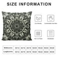 thumbnail image 5 of Shiartex Throw Pillow Cover Ornate Black Flower Frame Pattern  Pillow Case Decorative for Sofa Couch Chair Bedroom  White, 5 of 5