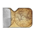 thumbnail image 2 of Kdxio Vintage Map Of The World Print Windshield Sun Shade, Foldable Sun Blocker for Car,Truck,SUV Automotive Interior Sun Protection,Reflective Shade for Front Windshield(Medium), 2 of 7