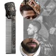 thumbnail image 2 of relayinert Stainless Steel Beard Comb Oil Hair Style Trimming Comb Portable Beard Comb, 2 of 7