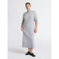 thumbnail image 2 of Free Assembly Women's Turtleneck Sweater Midi Dress with Long Sleeves, Sizes XS-XXL, 2 of 5