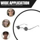 thumbnail image 3 of Gafas de sol pequeñas con montura redonda Gafas creativas Gafas decorativas para fiestas Gafas de playa para hombres y mujeres (Negro), 3 of 5