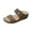 Khaki, variant on Studded Summer Slides, Flat Sandals for Women Dressy, Women's Rivet Wedge Flat Sandals Round Open Toe Platform Slides Summer Beach Comfortable Boho Shoes Flats Sandal, Brown 7
