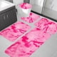 thumbnail image 5 of Set de alfombras de baño de cinco piezas | Tapetes de baño y fundas de asiento de váter de terciopelo moderno de terciopelo | Esterillas suaves y acolchadas con respaldo antideslizante de látex, 5 of 8