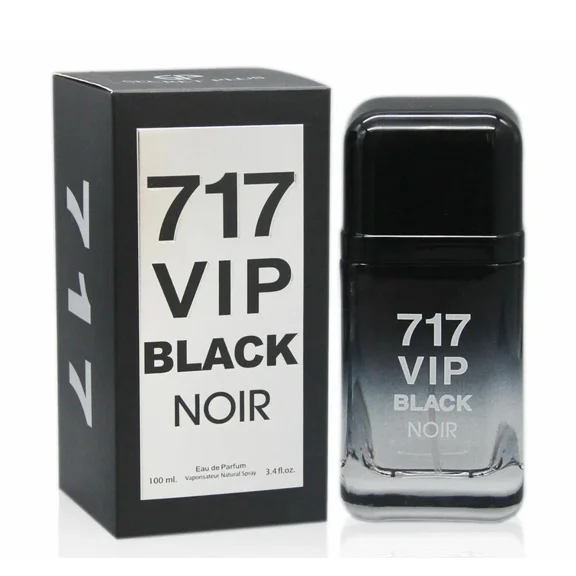 717 VIP Black Noir Eau de Parfum Spray for Men, 3.4 fl oz by Secret Plus