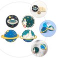 thumbnail image 3 of CIMAXIC Safety Pin 4pcs Planet Style Lapel Pin Delicate Safety Pin Mini Alloy Brooch (Mixed Style),0.91"X0.91"X0.39", 3 of 4