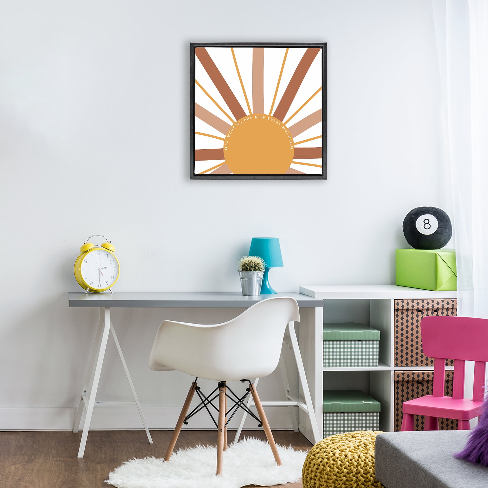 Stupell Industries His Mercies Every Morning Black Framed Floater Canvas Wall Art, design by SD Graphics Studio