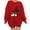Red, variant on Christmas Sweatshirts Pullovers T Shirts Women Sisters Tops Witch Graphic Sweatshirts Winter Christmas Fashion Clothing