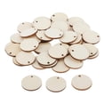 thumbnail image 5 of BLESIYA 3X 50x Unfinished Round Circle Pieces Plaques Wood Discs Log with Hole 29mm, 5 of 8