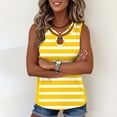 thumbnail image 4 of yillto Tank Tops for Women Summer Striped Sleeveless Tee Loose Casual Crewneck Shirts Fashion Tunics Blouse, 4 of 6