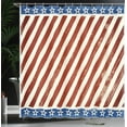 thumbnail image 4 of Ambesonne 4th of July Shower Curtain, Old Glory Stripes, 69"Wx70"L, Beige Navy Blue Ruby, 4 of 5