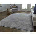 thumbnail image 5 of HomeRoots 513713 12 x 15 ft. Gray Floral Power Loom Stain Resistant Rectangle Area Rug, 5 of 5