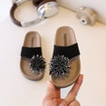 thumbnail image 6 of Tigivemen Toddler Sandals for Kids Girls Rhinestone Flower Flip Flops Stylish Open Toe Sandal Summer Beach Thong Sandals Black Size 6.5, 6 of 8