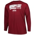 thumbnail image 2 of Men's Profile Maroon Mississippi State Bulldogs Big & Tall Two-Hit Long Sleeve T-Shirt, 2 of 3