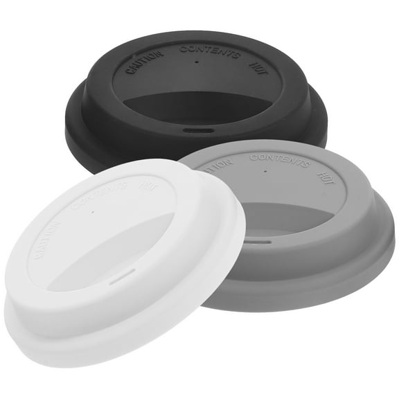 PENIKOKO Silicone Cup Lids Universal Design Leak Proof Mug Covers 3Pcs 3.5X3.5X0.9In