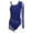 Navy Blue, variant on TiaoBug Women Shiny Rhinestone Gymnastics Leotard Dance Top One Shoulder Fringe Tassel Figure Skating Bodysuit Navy Blue M