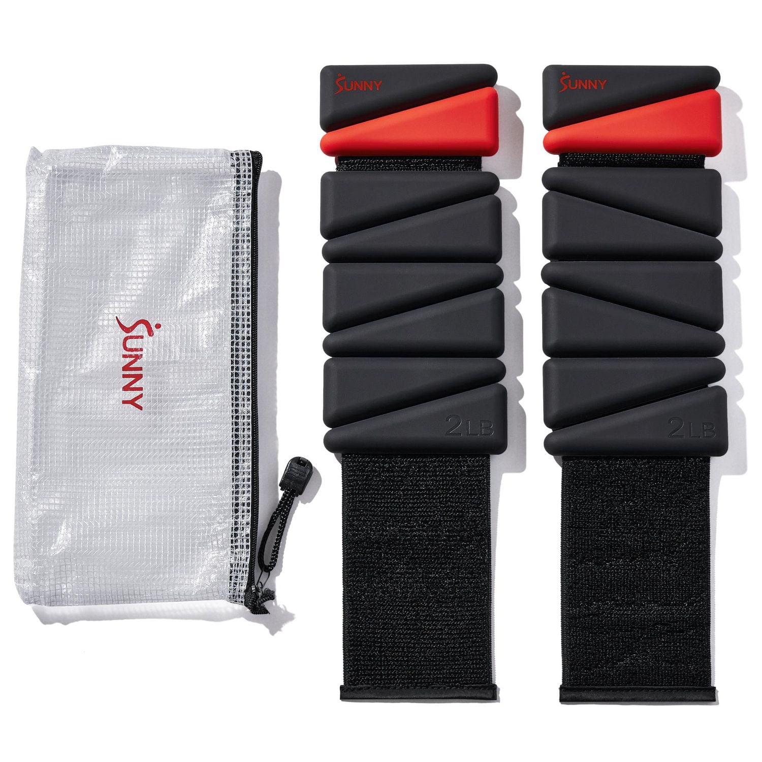 Sunny Health & Fitness Poids pour Bras de 4 LB – Lot de 2 (2 LB Chacun) – Poids de Cheville en Silicone Ajustables, Sangle Flexible, Petits Poids de Poignet de 2 LB pour la Marche, le Yoga, le Pilates