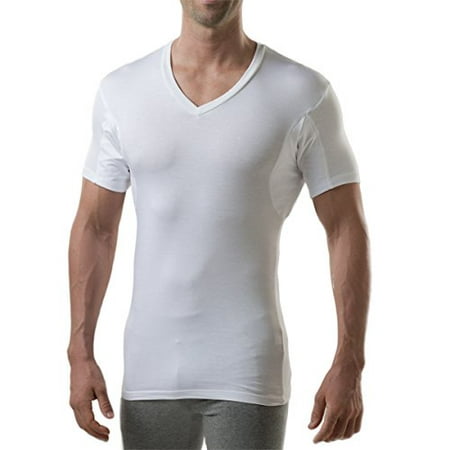 24 Pcs Men's White V Neck T Shirt Bulk Soft V Neck Undershirt Shirts for  Homeless Tagless Stretch White Wicking Tees for Men, L