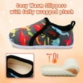 thumbnail image 4 of L-RUN Toddler Slippers Fuzzy Kids Slippers Warm House Shoes for Boys Girls, 4 of 6