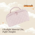 thumbnail image 2 of Wide Open Lay-Flat Cosmetic Case,Makeup Bag for Woman, Festivalment Makeup Bag, Spacious 180° Open Cosmetic Organizer for Toiletries & Brushes Large Capacity with Compartments, 2 of 14