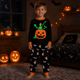 thumbnail image 4 of Boys Halloween Ghost Pajamas Cotton 2 Piece Sleepwear Set Long Sleeve Kids PJs for Toddler Boys 7Y, Pumpkin II, 4 of 9