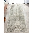 thumbnail image 7 of Well Woven Horosan Heriz Medallion Modern Floral Grey Ivory 2' x 7' Runner Rug, 7 of 7