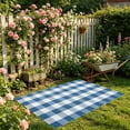 thumbnail image 6 of Fall Rug, 20 x 30 Inches Fall Cotton Orange and White Plaid Rug, Hand-Woven Indoor/Outdoor Buffalo Plaid Rug for Porch, Living Room, Entryway, Blue, 6 of 9