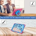 thumbnail image 6 of Dteck Case for iPad 9.7" 2018/2017, Heavy Hybrid Rugged Shockproof Case with Handle Kickstand/Adjustable Shoulder Strap for iPad 6th Gen/iPad 5th Gen 9.7",Rose+Blue, 6 of 7
