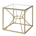 thumbnail image 3 of Furniture of America Cevelle Contemporary Glass Top End Table in Gold, 3 of 8