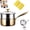 7.08in, variant on Titanium Saucepan with Lid, 3 QT Uncoated Nonstick Pots and Pans, Premium 316 Stainless Steel Sauce Pot with Dual Pour Spouts, 5-Layer Even Heating Induction Cookware (Gold With Steamer, 7.87in)
