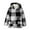 Black, variant on Teen Fleece Jacket Plaid Long Sleeve Zip Up Outerwear Hooded 10-11 Years Winter Coat Girl