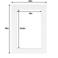 thumbnail image 2 of Smooth White 12x16 White Picture Mats with White Core for 8.5x11 Pictures - Fits 12x16 Frame, 2 of 5