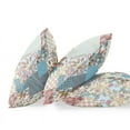 thumbnail image 2 of Arizona Patchs Floraux Jeter Tissu Oreiller en Rose Brun 18x18, 2 of 5