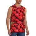 thumbnail image 2 of Kdxio Strawberry Red for Men's Muscle T-shirt,Sleeveless for Workout Running Athletic Gym Lounge Casual, 2 of 7